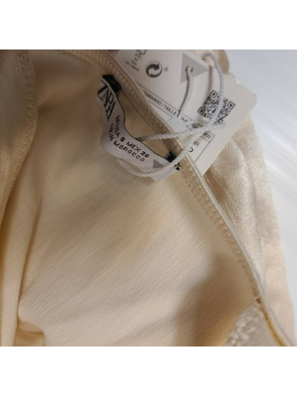 Zara Vintage Style Ivory Satin Corset Bodysuit Balletcore Size S - Picture 7 of 8
